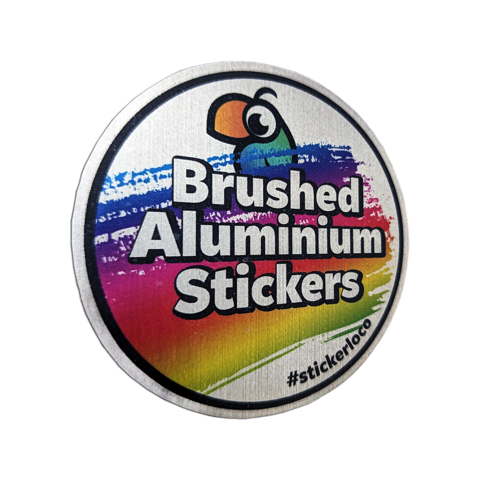 Brushed aluminium stickers